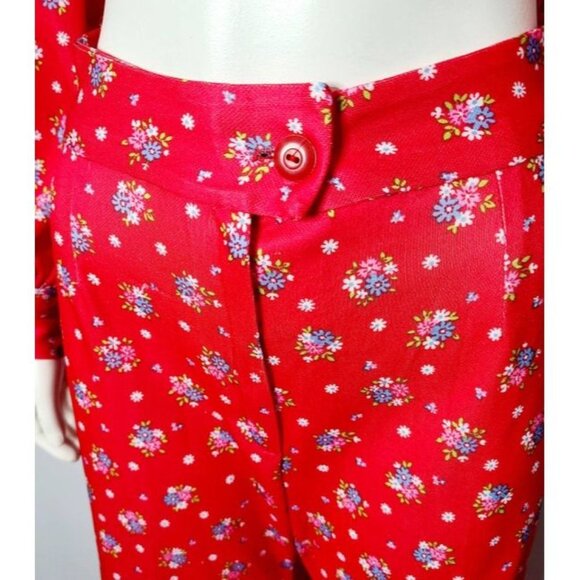 Vintage Jacket & Pants, 60s Matching Set, 70s Floral Pants and Jacket, - Picture 4 of 10